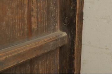 アンティーク家具　和製アンティーク　関西系　ガラス引き戸の重ね水屋箪笥キャビネット(食器棚、収納棚)(R-037131)