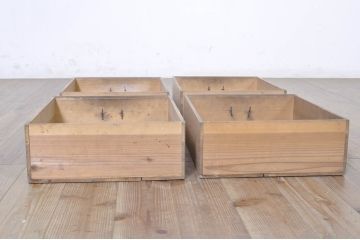 アンティーク家具　和製アンティーク　関西系　ガラス引き戸の重ね水屋箪笥キャビネット(食器棚、収納棚)(R-037131)