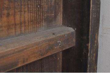 アンティーク家具　和製アンティーク　関西系　ガラス引き戸のサイドボード(食器棚、収納棚)(R-037132)