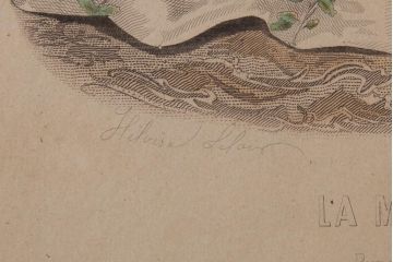 フランスアンティーク雑貨　La Mode Illustree　ファッションイラスト　アートフレーム(絵、ディスプレイ雑貨)(R-037142)