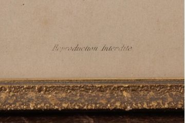 フランスアンティーク雑貨　La Mode Illustree　ファッションイラスト　アートフレーム(絵、ディスプレイ雑貨)(R-037142)