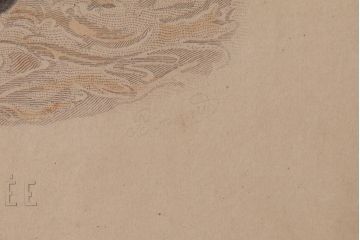 フランスアンティーク雑貨　La Mode Illustree　ファッションイラスト　アートフレーム(絵、ディスプレイ雑貨)(R-037142)