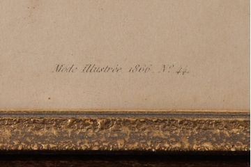 フランスアンティーク雑貨　La Mode Illustree　ファッションイラスト　アートフレーム(絵、ディスプレイ雑貨)(R-037142)