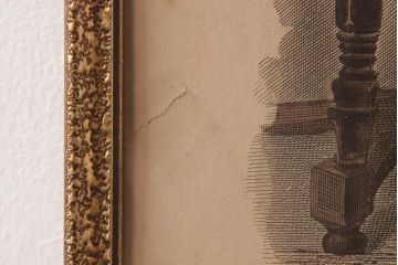 フランスアンティーク雑貨　La Mode Illustree　ファッションイラスト　アートフレーム(絵、ディスプレイ雑貨)(R-037143)