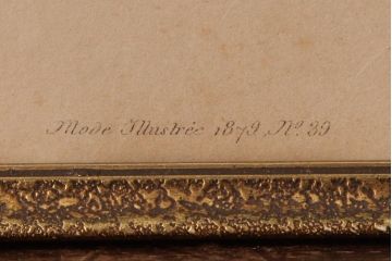 フランスアンティーク雑貨　La Mode Illustree　ファッションイラスト　アートフレーム(絵、ディスプレイ雑貨)(R-037143)