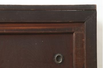 アンティーク家具　前面ケヤキ材・ヒノキ材　透かしの意匠が目をひく水屋箪笥サイドボード(テレビ台、収納棚)(R-037147)