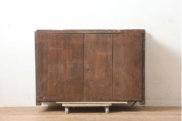 アンティーク家具　前面ケヤキ材・ヒノキ材　水屋箪笥サイドボード(テレビ台、収納棚)(R-037148)