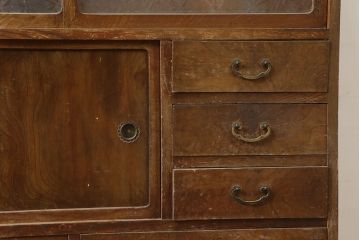 アンティーク家具　和の空間を高める茶箪笥(茶棚、収納棚、戸棚)(R-037149)