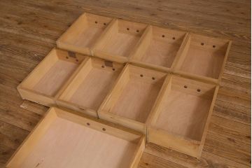 レトロ家具　昭和中期　広々使える両袖デスク(ワークデスク、在宅ワーク、在宅用、両袖机)(R-037167)