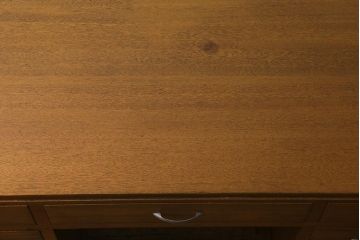 レトロ家具　昭和中期　広々使える両袖デスク(ワークデスク、在宅ワーク、在宅用、両袖机)(R-037167)