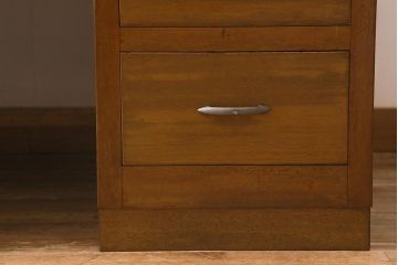 レトロ家具　昭和中期　広々使える両袖デスク(ワークデスク、在宅ワーク、在宅用、両袖机)(R-037167)
