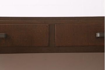 和製アンティーク　栓材　昭和中期　栓材の細やかな杢目が味わい深い平机(ワークデスク、机、在宅ワーク、在宅用)(R-037168)