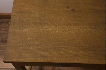 レトロ家具　ナラ材　シンプルで懐かしい片袖デスク(ワークデスク、在宅ワーク、在宅用、片袖机)(R-037169)