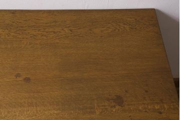 レトロ家具　ナラ材　シンプルで懐かしい片袖デスク(ワークデスク、在宅ワーク、在宅用、片袖机)(R-037169)