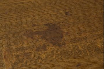 レトロ家具　ナラ材　シンプルで懐かしい片袖デスク(ワークデスク、在宅ワーク、在宅用、片袖机)(R-037169)