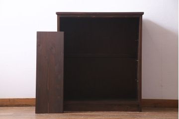 アンティーク家具　ラフジュ工房オリジナル　古建具リメイク　組子の引き戸がお洒落なキャビネット(書院戸、収納棚)