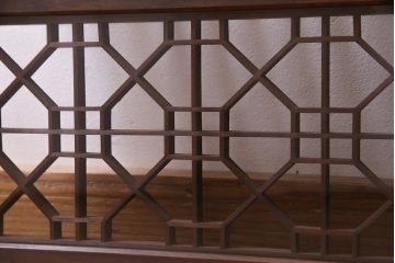 アンティーク家具　ラフジュ工房オリジナル　古建具リメイク　組子の引き戸がお洒落なキャビネット(書院戸、収納棚)