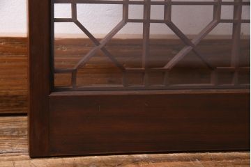 アンティーク家具　ラフジュ工房オリジナル　古建具リメイク　組子の引き戸がお洒落なキャビネット(書院戸、収納棚)