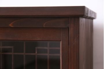 アンティーク家具　ラフジュ工房オリジナル　古建具リメイク　組子の引き戸がお洒落なキャビネット(書院戸、収納棚)