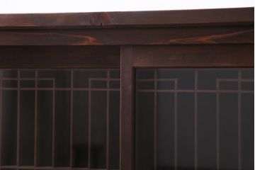 アンティーク家具　ラフジュ工房オリジナル　古建具リメイク　組子の引き戸がお洒落なキャビネット(書院戸、収納棚)