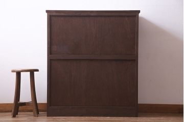 アンティーク家具　ラフジュ工房オリジナル　古建具リメイク　組子の引き戸がお洒落なキャビネット(書院戸、収納棚)
