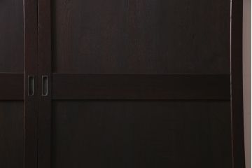 アンティーク建具　明治期　ケヤキ材・栗材　しっとりとした雰囲気漂う上手物の板戸2枚セット(建具、引き戸)