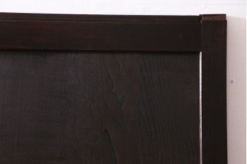 アンティーク建具　明治期　ケヤキ材・栗材　しっとりとした雰囲気漂う上手物の板戸2枚セット(建具、引き戸)