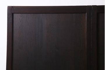 アンティーク建具　明治期　ケヤキ材・栗材　しっとりとした雰囲気漂う上手物の板戸2枚セット(建具、引き戸)