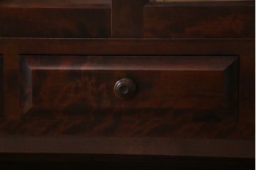 中古　リメイク　北海道民芸　モールガラスがアクセントになったローボード(テレビ台、収納棚、サイドボード)