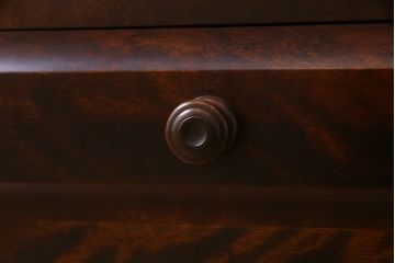 中古　リメイク　北海道民芸　モールガラスがアクセントになったローボード(テレビ台、収納棚、サイドボード)