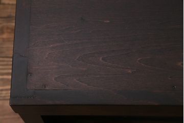 リメイク家具　松本民芸　シックな佇まいが魅力的な脚付きローボード(テレビ台、リビングボード)(R-037178)