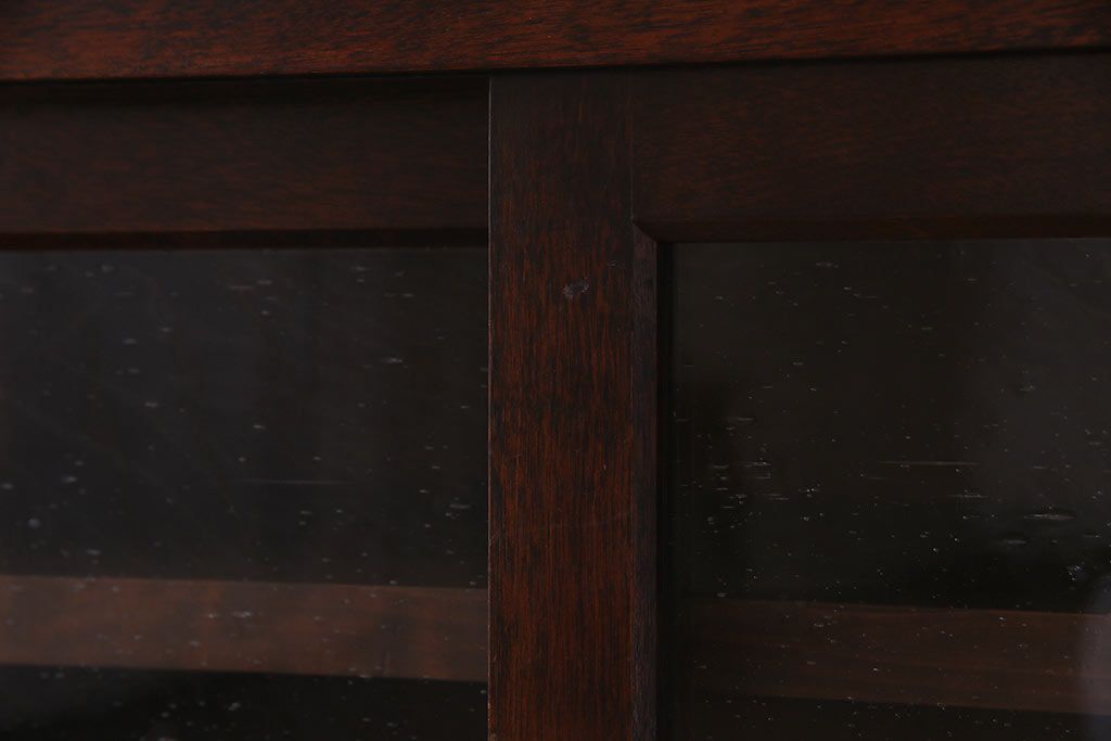 リメイク家具　松本民芸　シックな佇まいが魅力的な脚付きローボード(テレビ台、リビングボード)(R-037178)