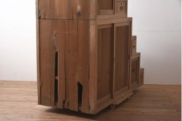 アンティーク家具　古民具　明治大正期　上手物!和の情緒あふれる佇まいの重ね階段箪笥(R-037182)