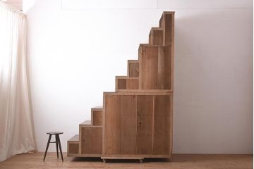 アンティーク家具　古民具　明治大正期　上手物!和の情緒あふれる佇まいの重ね階段箪笥(R-037182)
