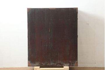 アンティーク家具　古民具・骨董　飾り金具が素敵な一本物の衣装箪笥(タンス)(R-037184)