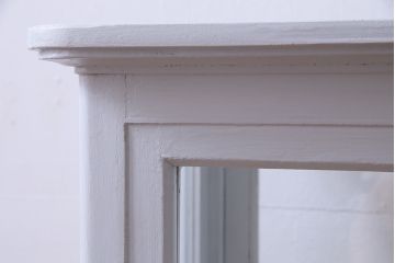 アンティーク家具　ペイント家具　フレンチグレーが可愛らしいガラスケース(ショーケース、陳列棚、飾り棚)