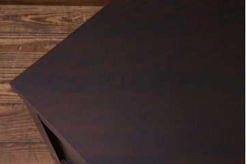 中古　北海道民芸家具　シックな雰囲気が素敵なコーナーボード(テレビ台、ローボード)