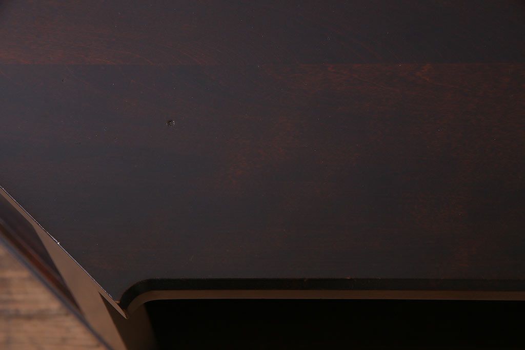 中古　北海道民芸家具　シックな雰囲気が素敵なコーナーボード(テレビ台、ローボード)