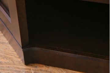 中古　北海道民芸家具　シックな雰囲気が素敵なコーナーボード(テレビ台、ローボード)