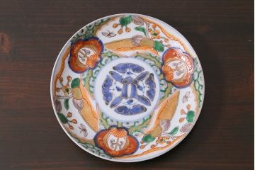 アンティーク雑貨　明治期　色絵　伊万里　6寸3分皿3枚セット(和食器)(R-037198)