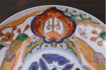 アンティーク雑貨　明治期　色絵　伊万里　6寸3分皿2枚セット(和食器)(R-037199)