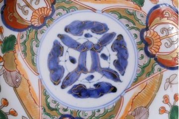 アンティーク雑貨　明治期　色絵　伊万里　6寸3分皿2枚セット(和食器)(R-037199)