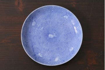 アンティーク雑貨　大正昭和初期　図変わり金魚図　印判皿2枚セット(和食器、小皿)(R-037202)