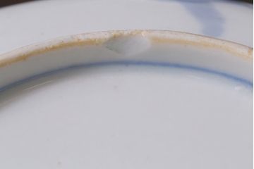 アンティーク雑貨　上手　明治期　色絵ねじり文5寸皿3枚セット(和食器)(R-037203)