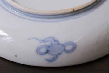 アンティーク雑貨　上手　明治期　色絵ねじり文5寸皿3枚セット(和食器)(R-037203)