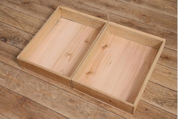 アンティーク家具　昭和初期　ストリップド(剥離)　ヒノキ材　和洋折衷な文机(ローテーブル)(R-037205)