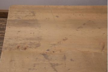 アンティーク家具　昭和初期　ストリップド(剥離)　ヒノキ材　和洋折衷な文机(ローテーブル)(R-037205)