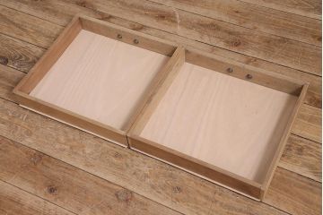 アンティーク家具　昭和初期　ストリップド(剥離)　ナラ材　花の透かし彫りが可憐な雰囲気の文机(ローテーブル)(R-037206)