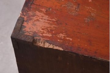 アンティーク家具　ヒノキ材　観音開き扉　趣たっぷりの衣装箪笥(ローボード、ローチェスト、引き出し)(R-037210)