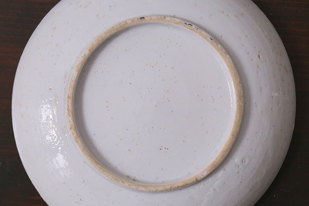 アンティーク雑貨　昭和初期　波千鳥　印判皿4枚セット(和食器)(R-037212)